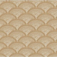 Cole And Son Feather Fan Cream / Ginger F111/8032 Contemporary Fabrics Collection Indoor Upholstery Fabric