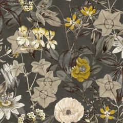 Clarke And Clarke Passiflora Charcoal F1304-01 Exotica Collection Multipurpose Fabric