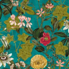 Clarke And Clarke Passiflora Kingfisher F1304-02 Exotica Collection Multipurpose Fabric