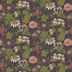 Clarke and Clarke Passiflora Mulberry Velvet F1304-8 Clarke and Clarke Exotica 2 Collection Multipurpose Fabric