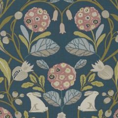 Clarke And Clarke Forester Teal-Blush F1314-06 Sherwood Collection Multipurpose Fabric