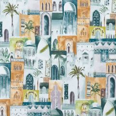 Clarke And Clarke Marrakech Teal-Spice F1368-04 Prince Of Persia Collection Multipurpose Fabric