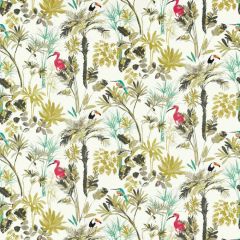 Clarke and Clarke Palm Charcoal/Citron F1518-1 Clarke and Clarke Amazonia Collection Multipurpose Fabric