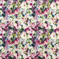 Clarke and Clarke Kingsley Summer Velvet 157302 Floral Flourish By Studio G For CandC Collection Multipurpose Fabric