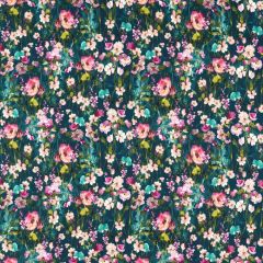 Clarke and Clarke Wild Meadow Kingfisher Velvet 157501 Floral Flourish By Studio G For CandC Collection Multipurpose Fabric