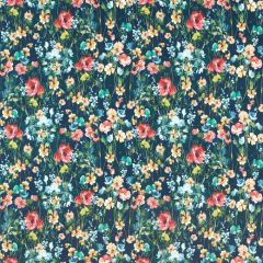 Clarke and Clarke Wild Meadow Midnight Velvet 157502 Floral Flourish By Studio G For CandC Collection Multipurpose Fabric
