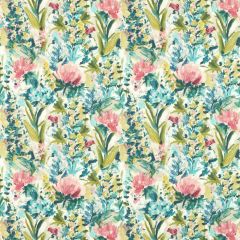 Clarke and Clarke Hydrangea Spice / Forest 157604 Floral Flourish By Studio G For CandC Collection Multipurpose Fabric