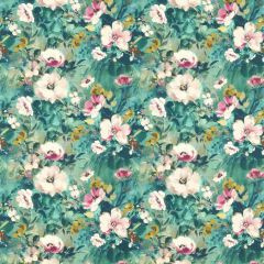Clarke and Clarke Rugosa Kingfisher 157901 Floral Flourish By Studio G For CandC Collection Multipurpose Fabric