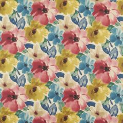 Clarke and Clarke Thea Spice / Forest Linen 159502 Floral Flourish By Studio G For CandC Collection Multipurpose Fabric