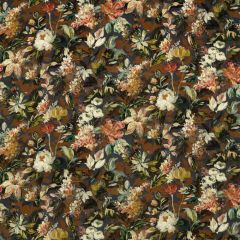 Clarke and Clarke Lilum Russet Noir Velvet 1656-02 Marianne Collection Indoor Upholstery Fabric