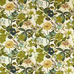 Clarke and Clarke Passiflora Outdoor Denim F1672-01 Alfresco Collection Upholstery Fabric