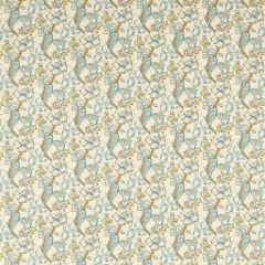 Clarke and Clarke Golden Lily Linen Teal F1677-04 William Morris Designs Collection Multipurpose Fabric