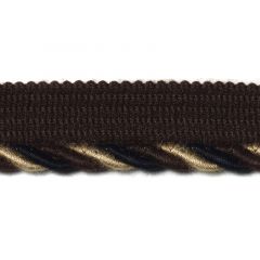 Duralee Cord W/Lip - Braided 7305-82 Black, Brown Interior Trim