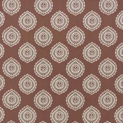 F Schumacher Olana Linen Embroidery Cafe Mocha 70203 Contemporary Embroideries Collection Indoor Upholstery Fabric