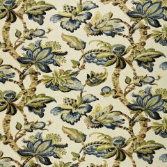 F Schumacher Kemscott Manor Print Indigo 174442 Indoor Upholstery Fabric
