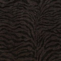 F Schumacher Tiger Chenille Charcoal 70512 Animal Prints Wovens Collection Indoor Upholstery Fabric