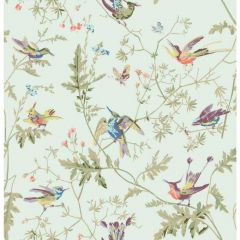 Cole and Son Hummingbirds Cotton Print Duck Egg 621004 Contemporary Fabrics Collection Multipurpose Fabric