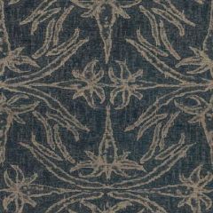 Lee Jofa Modern Lily Branch Midnight GWF-2926-50 by Allegra Hicks Indoor Upholstery Fabric
