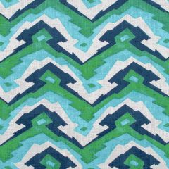 Thibaut Deco Mountain Blue and Green F913076 Summer House Collection Multipurpose Fabric