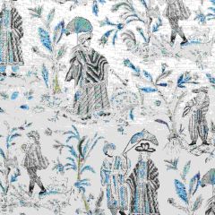 Thibaut Royale Toile Blue F972573 Chestnut Hill Collection Multipurpose Fabric