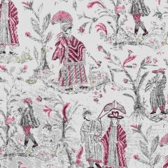 Thibaut Royale Toile Red F972577 Chestnut Hill Collection Multipurpose Fabric