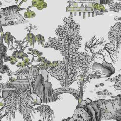 Thibaut Asian Scenic Grey F975463 Dynasty Collection Multipurpose Fabric