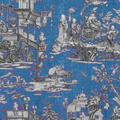 Thibaut Cheng Toile Navy F975465 Dynasty Collection Multipurpose Fabric
