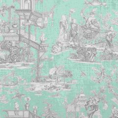 Thibaut Cheng Toile Robin's Egg F975468 Dynasty Collection Multipurpose Fabric