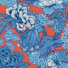Thibaut Honshu Red and Blue F975489 Dynasty Collection Multipurpose Fabric