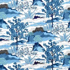 Thibaut Daintree Blue on White F985044 Greenwood Collection Multipurpose Fabric