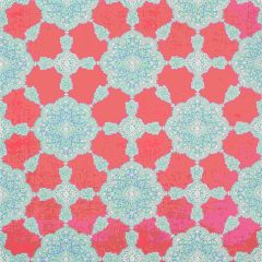 Thibaut Medallion Paisley Pink and Turquoise F988726 Trade Routes Collection Multipurpose Fabric