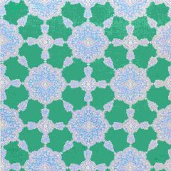 Thibaut Medallion Paisley Blue and Green F988730 Trade Routes Collection Multipurpose Fabric
