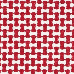 F Schumacher Nolita Embroidery Red 70378 Essentials Small Scale Upholstery Collection Indoor Upholstery Fabric