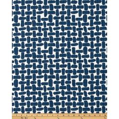 Premier Prints Farley Courtyard Navy Slub Linen White Vivid Vibes Collection Indoor Upholstery Fabric