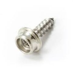 Fasnap Self-Tapping Screw Stud with #10 Stainless-Steel Screw 5/8 Inch Nickel-Plated Brass #BNSS705921 (100 pack)