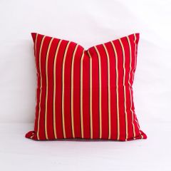 Indoor/Outdoor Sunbrella Harwood Crimson - 20x20 Vertical Stripes Throw Pillow
