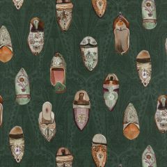 Mulberry Babouches Emerald Fd2003-S16  Long Weekend Collection Multipurpose Fabric