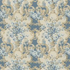 Mulberry Floral Rococo Blue Fd2011-H101 Icons Fabrics Collection Multipurpose Fabric