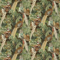 Mulberry Game Birds Velvet Forest Fd268-R102 Icons Fabrics Collection Multipurpose Fabric