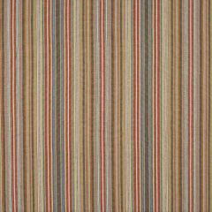 Mulberry Home Tapton Stripe Teal/Russet Fd735-R43 Bohemian Travels Collection Multipurpose Fabric
