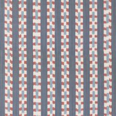 Mulberry Home Wayfarer Stripe Blue / Red FD822-G103 Westerly Stripes Collection Multipurpose Fabric