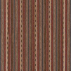 Mulberry Home Stony Stripe Rust / Blue FD825-P104 Westerly Stripes Collection Multipurpose Fabric
