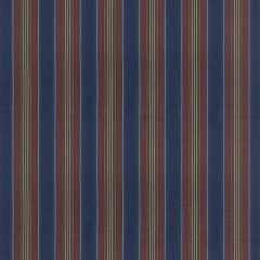 Mulberry Home Westerly Stripe Indigo / Red FD827-G103 Westerly Stripes Collection Multipurpose Fabric