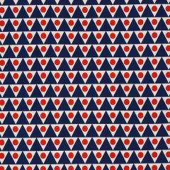 F Schumacher Pennant II Navy and Red 176642 Indoor / Outdoor by Studio Bon Collection Upholstery Fabric