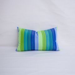 Indoor/Outdoor Sunbrella Seville Seaside - 20x12 Vertical Stripes Throw Pillow