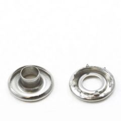 DOT® Self-Piercing Rolled Rim Grommet with Spur Washer #0 Stainless Steel 1/4" 1-gross (144)