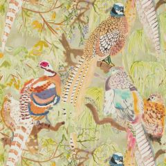 Mulberry Game Birds Multi 085-101 Modern Country Collection Wall Covering
