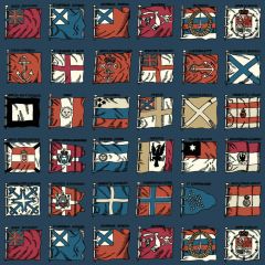 Mulberry Naval Ensigns Indigo / Red 099-103 Icons Wallpapers Collection Wall Covering