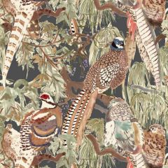 Mulberry Game Birds Charcoal 101-101 Icons Wallpapers Collection Wall Covering