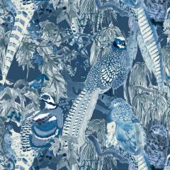 Mulberry Game Birds Indigo 101-10 Icons Wallpapers Collection Wall Covering